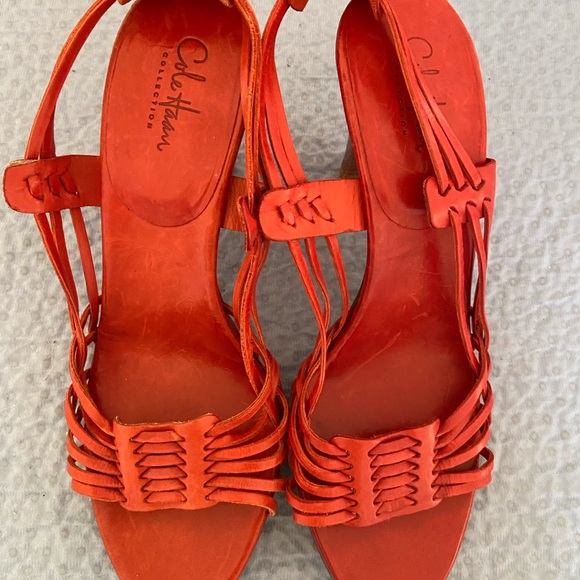 Cole Haan Women's Strappy Orange Sandals - Picture 1 of 7